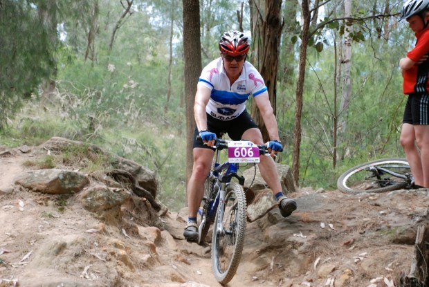 There were a few one-footded V-ditch techniques on display