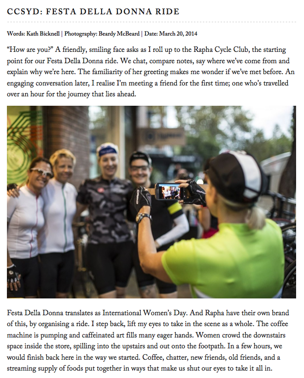 Rapha Festa Della Donna story